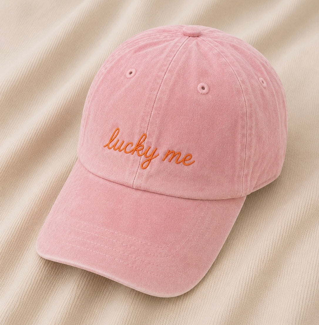 Lucky Me – Dusky Pink Vintage Cap
