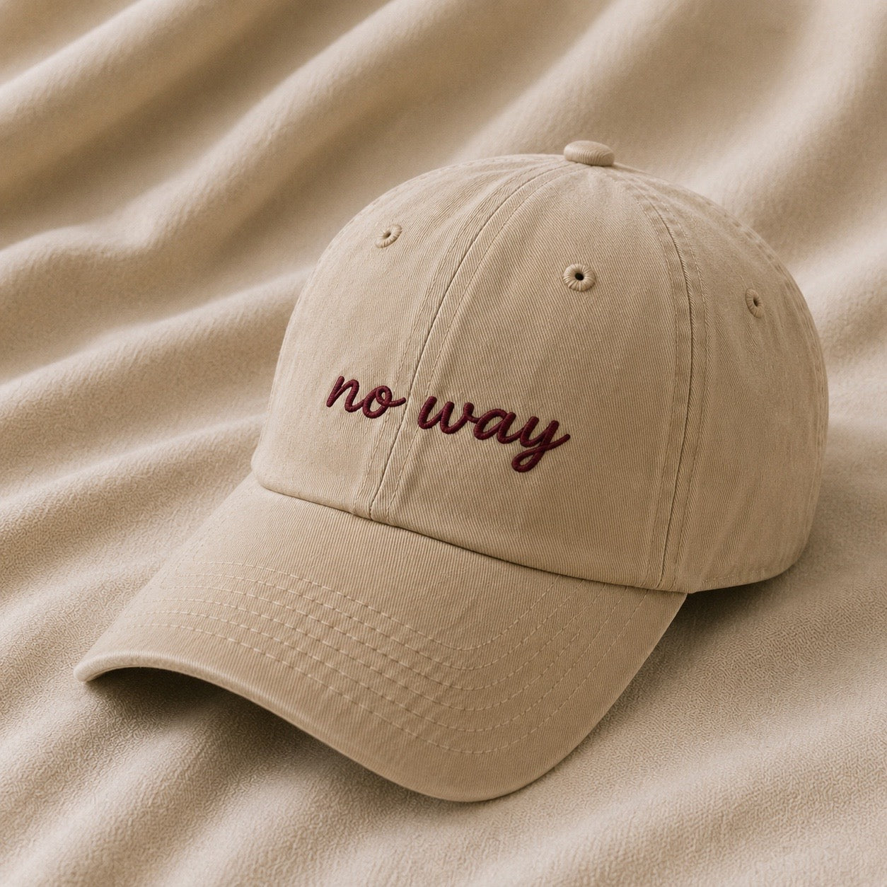 No Way – Beige Vintage Cap
