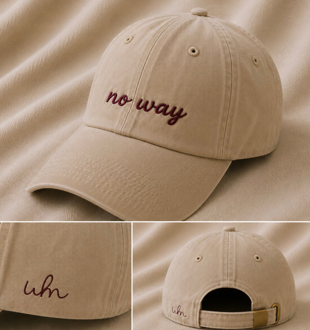 No Way – Beige Vintage Cap