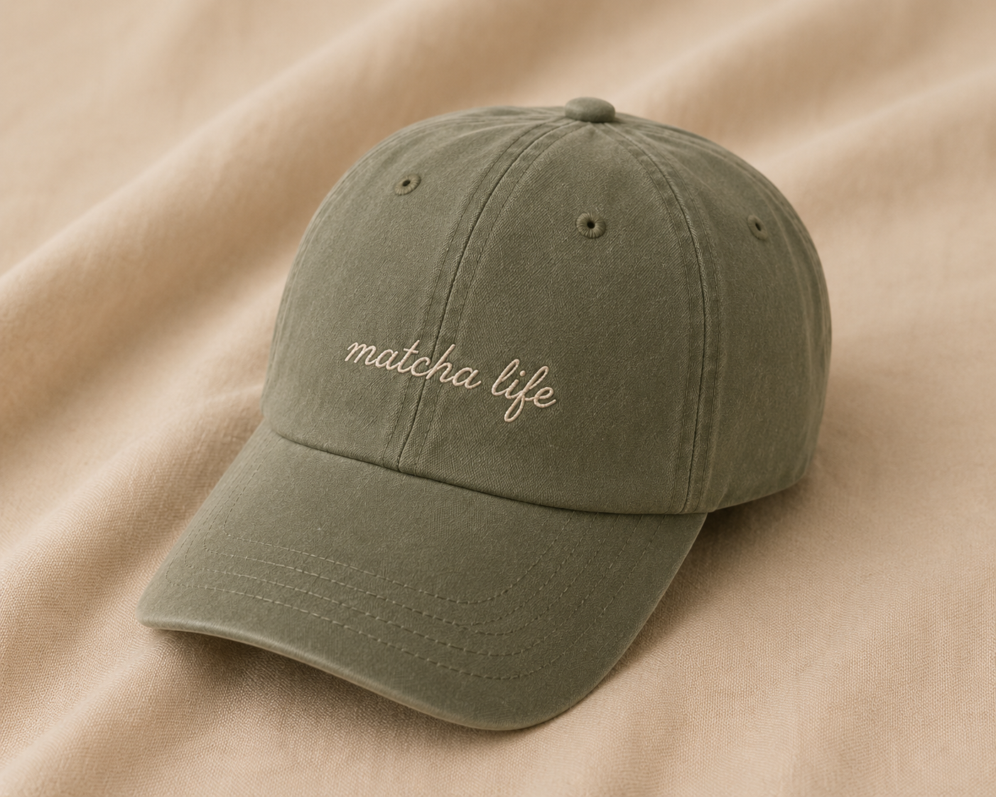 Matcha life - Sage Green Vintage Cap