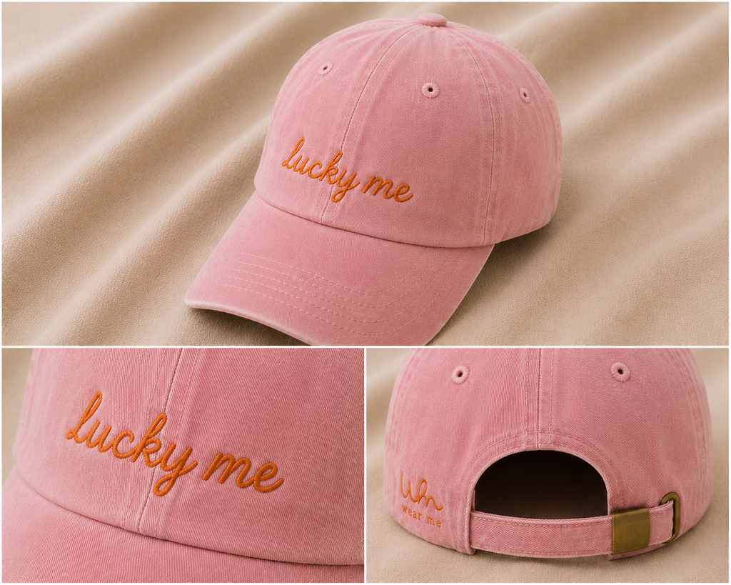 Lucky Me – Dusky Pink Vintage Cap