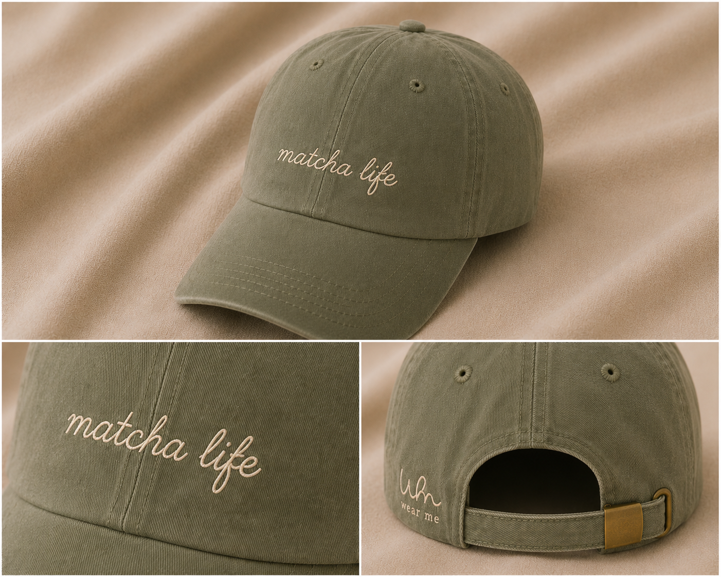 Matcha life - Sage Green Vintage Cap